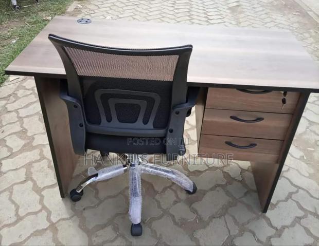 Walnut Office Desk and Chair - main view