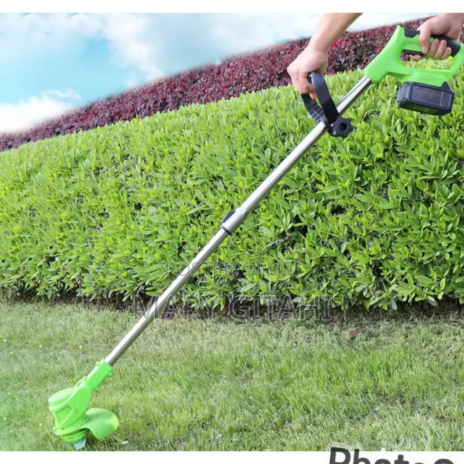 Cordless Electric Lawn Mower Foldable Adjustable Trimmer