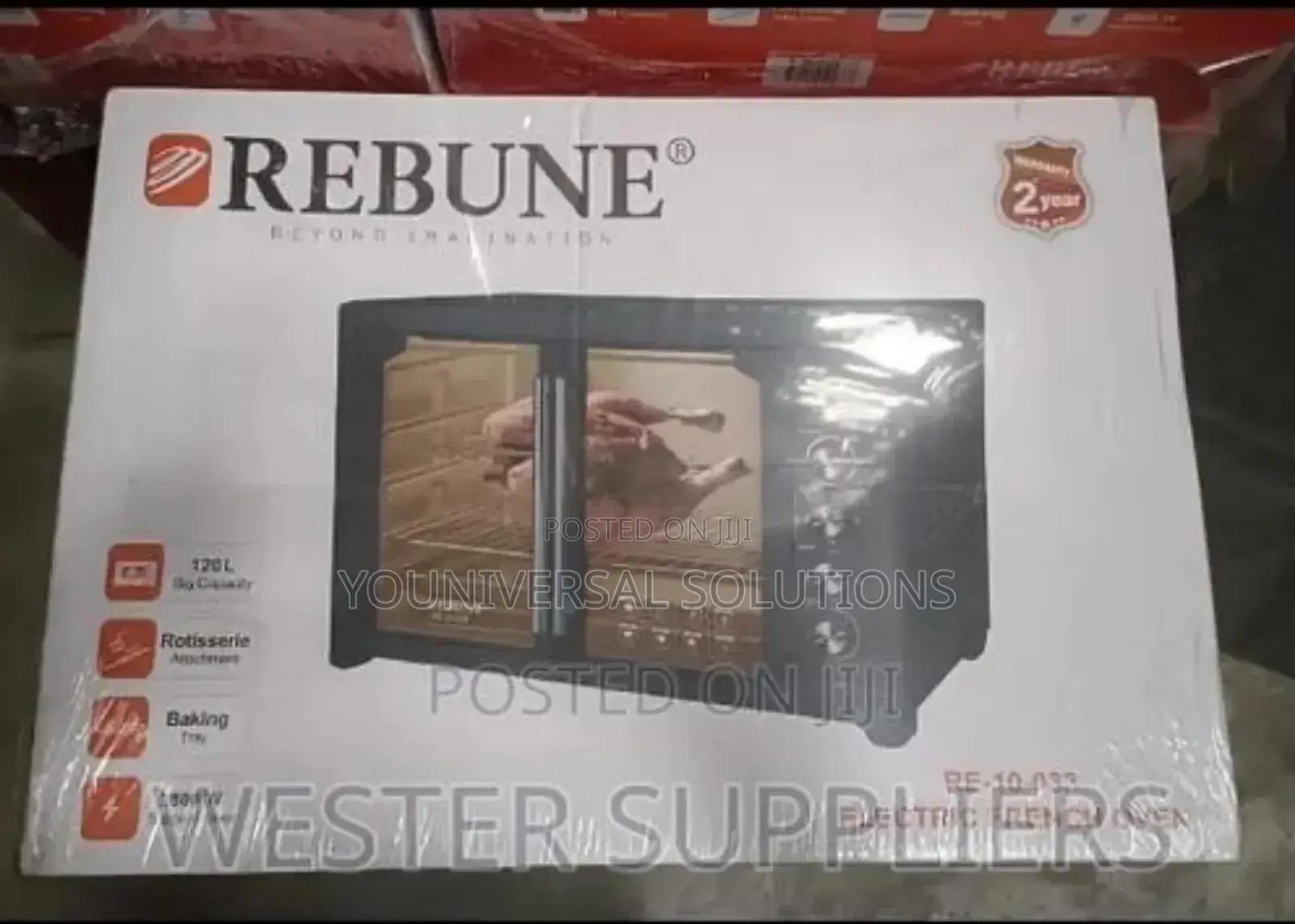 Rebune Commercial Double Door Oven 120litres