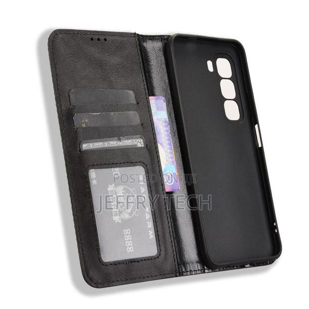 For Infinix Hot 50 Pro Plus 4gleather Case Flip Cover Black