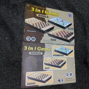 3 in 1 Game 
 Chess, Snake and Ladder and Draughts