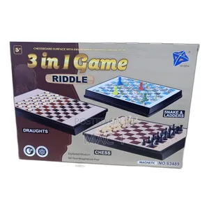 3 in 1 Game 
 Chess, Snake and Ladder and Draughts
