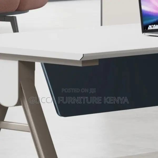 Office Tables: Modern L-Shape Executive Office Desk-1600mm