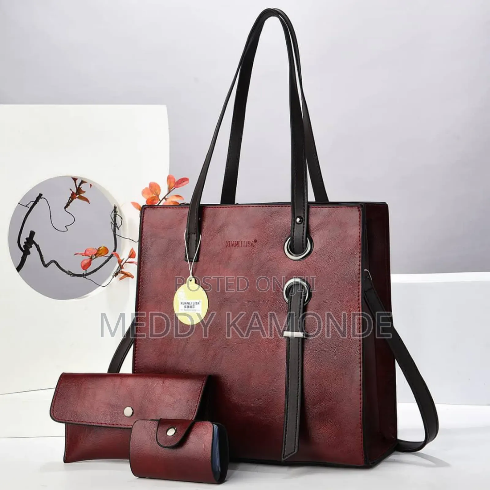 Classy Jungle Green/Maroon Handbags