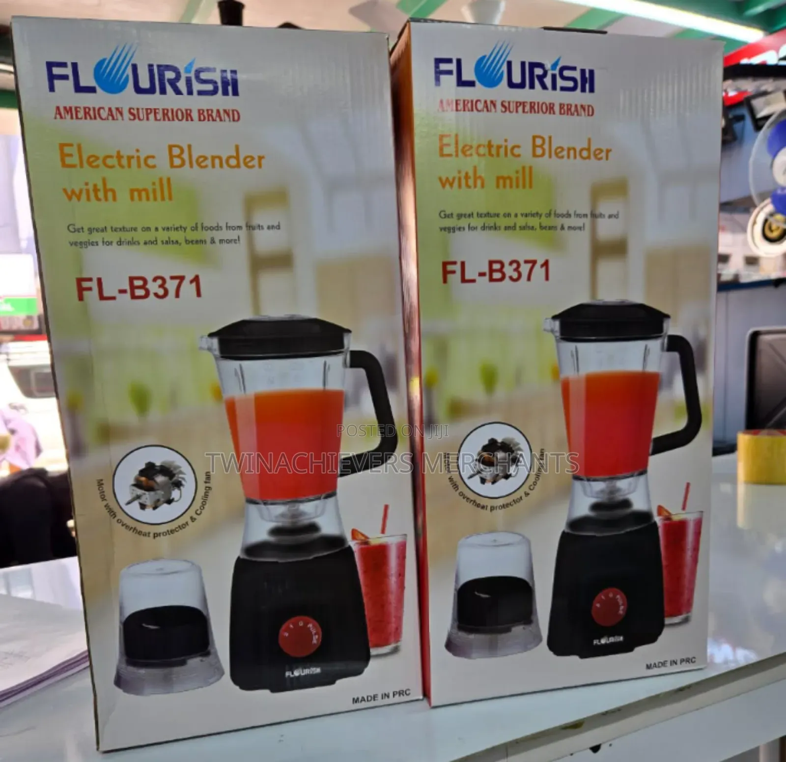 2in1 Electric Blender 500w 1.5ltrs(Flourish Blender)