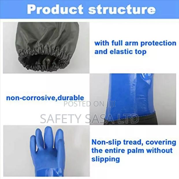 PVC Rubber Chemical Gloves. - thumbnail 2