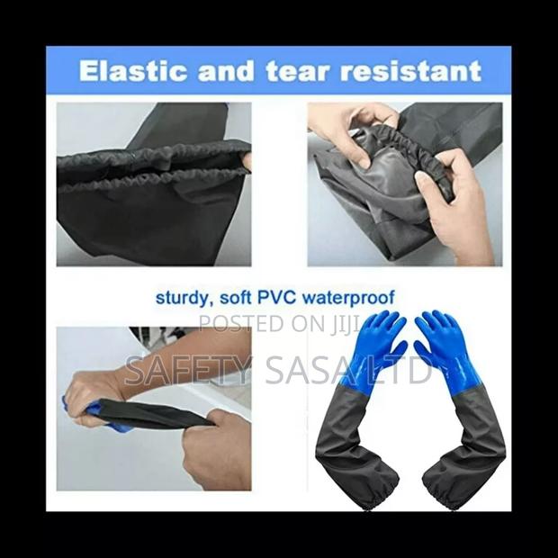 PVC Rubber Chemical Gloves. - thumbnail 3