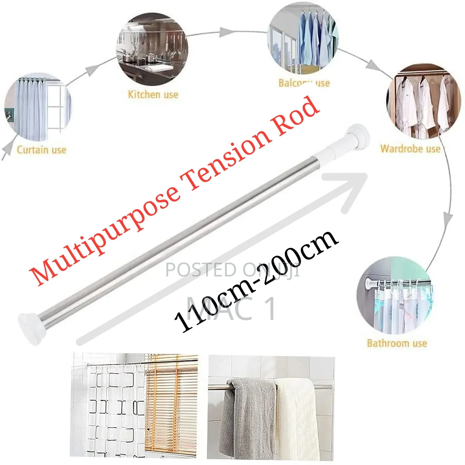 *Clothes Hanger, Retractable Rod, Curtain Steel Rods