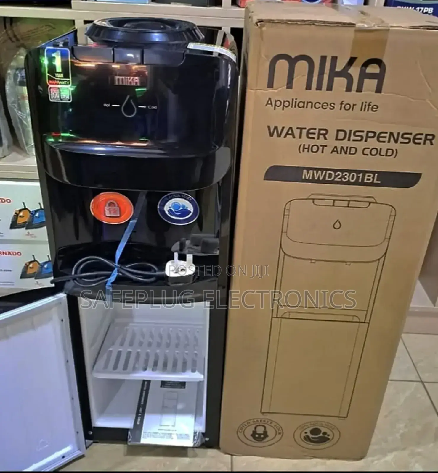 Water Dispenser, Hot Cold - Mika Top Loading Dispenser
