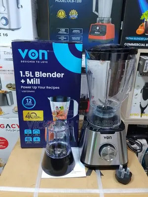 Blender!Von 1.5l,2 in 1 Blender+ Mill With 1yr Warranty