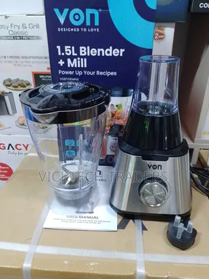 Blender!Von 1.5l,2 in 1 Blender+ Mill With 1yr Warranty