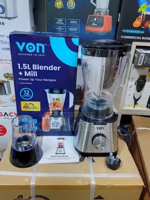 Blender!Von 1.5l,2 in 1 Blender+ Mill With 1yr Warranty