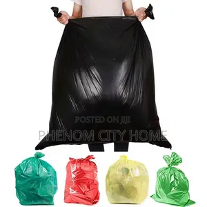 50pc Black Disposable Garbage Bags Available