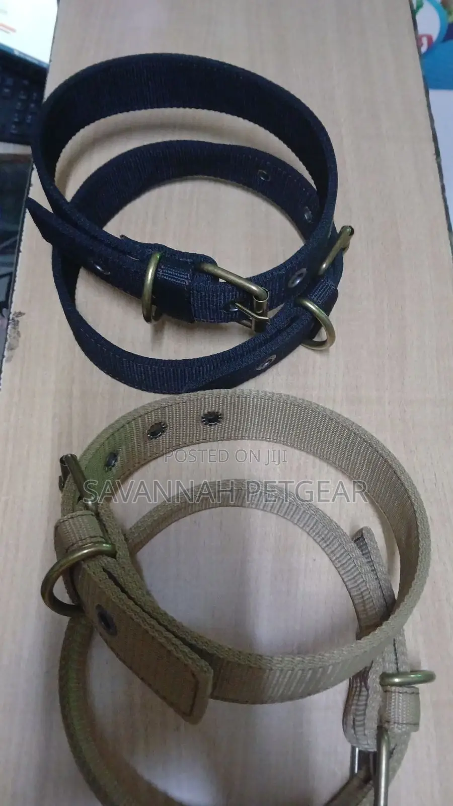 Strong Durable Collars With Firm Buckle D-Ring - Large