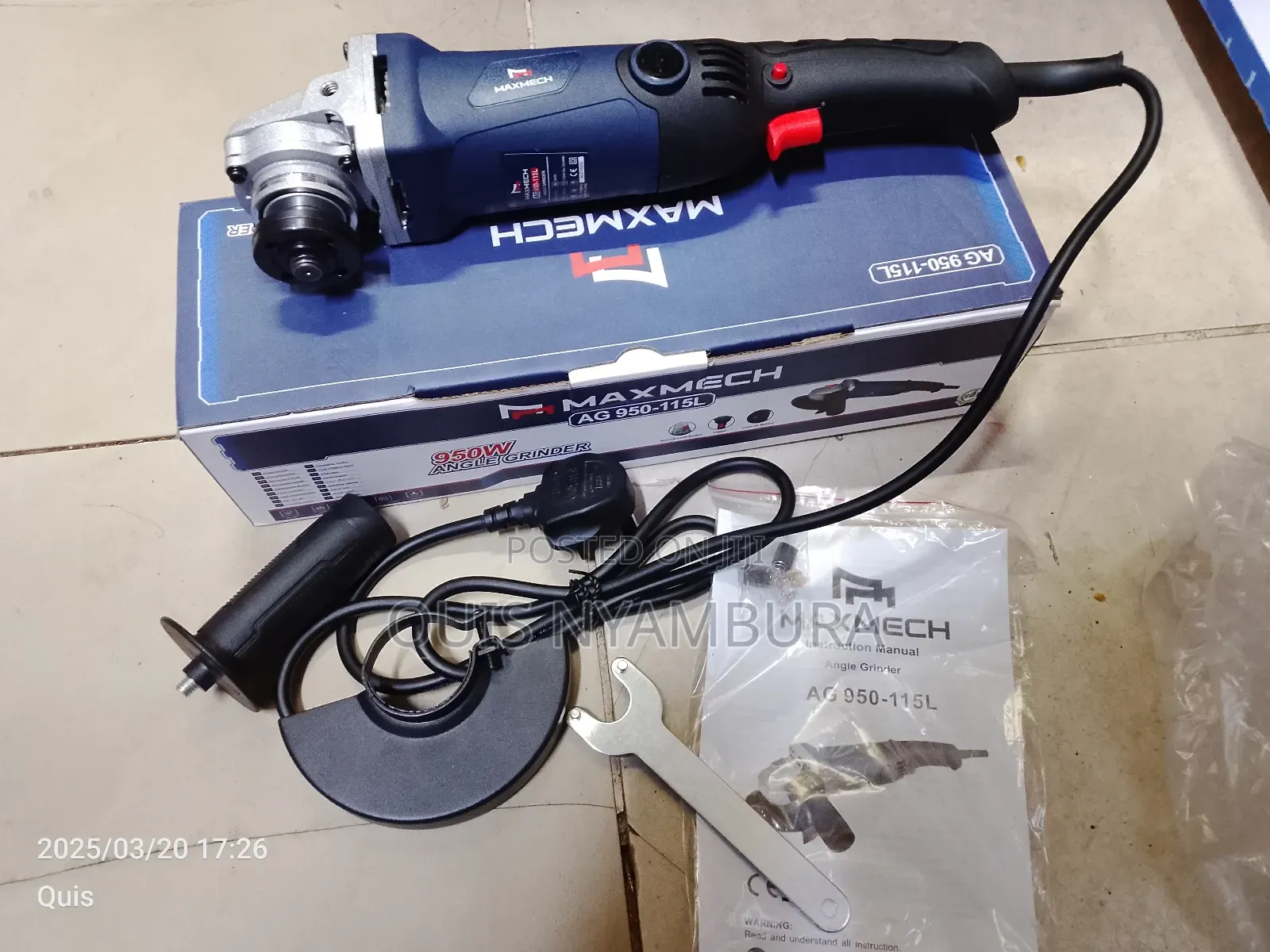 Electric Grinder/Angle Grinder 950w Maxmech