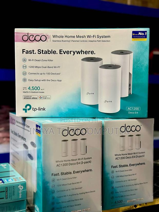 Tp-Link Deco E4 Ac1200 Whole Home Mesh - Tl-Deco E4 (3-Pack)