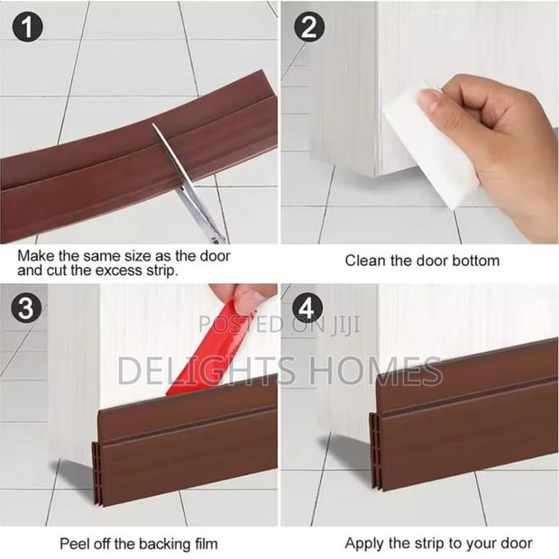 Waterproof Adhesive Silicone Rubber Under Door Sealing Strip - thumbnail 3