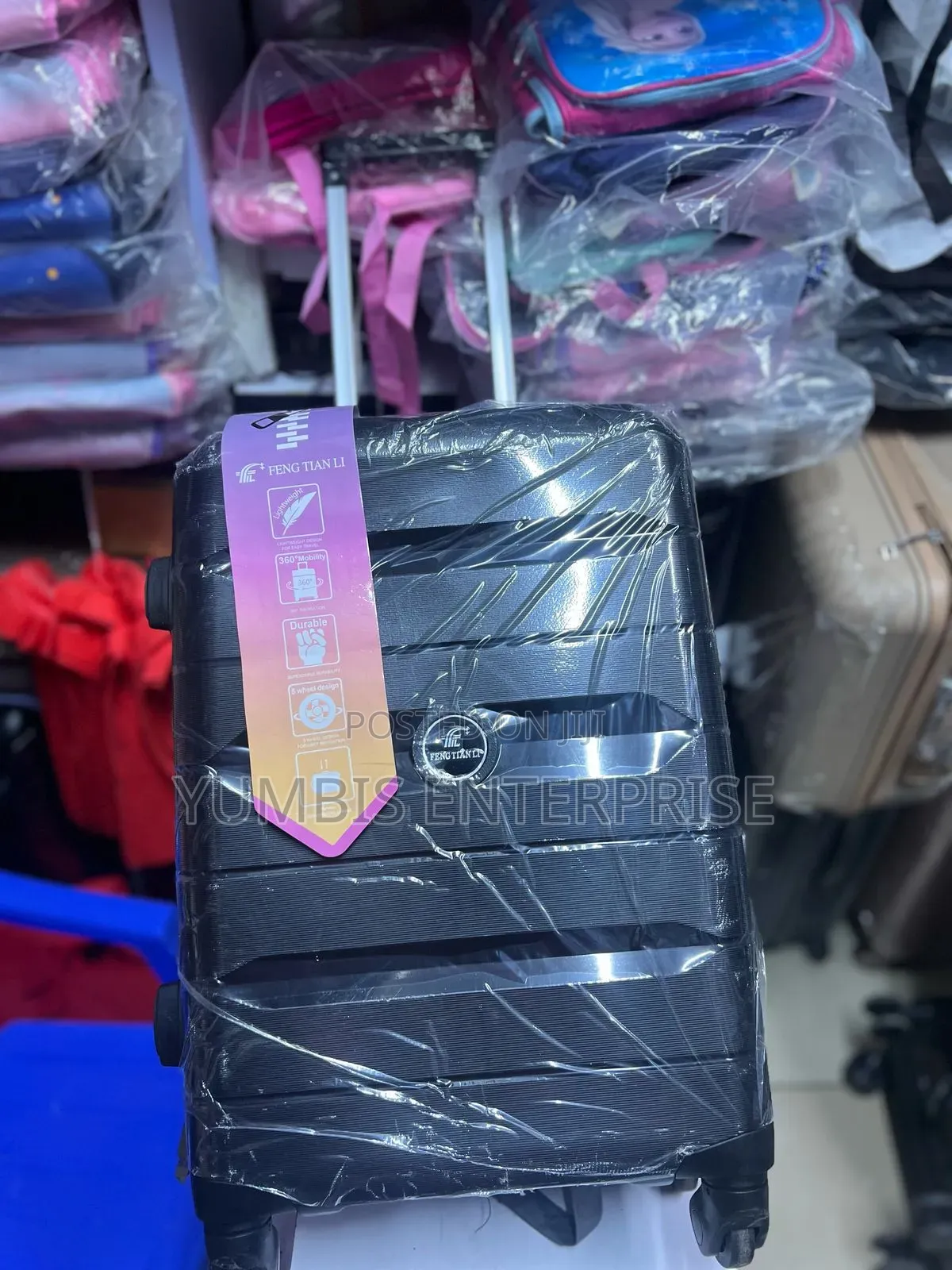 Black Height 50 Cm Rubber *Unbreakable _Small Suitcase
