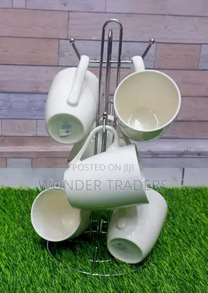 6 PCS Mugs White ,