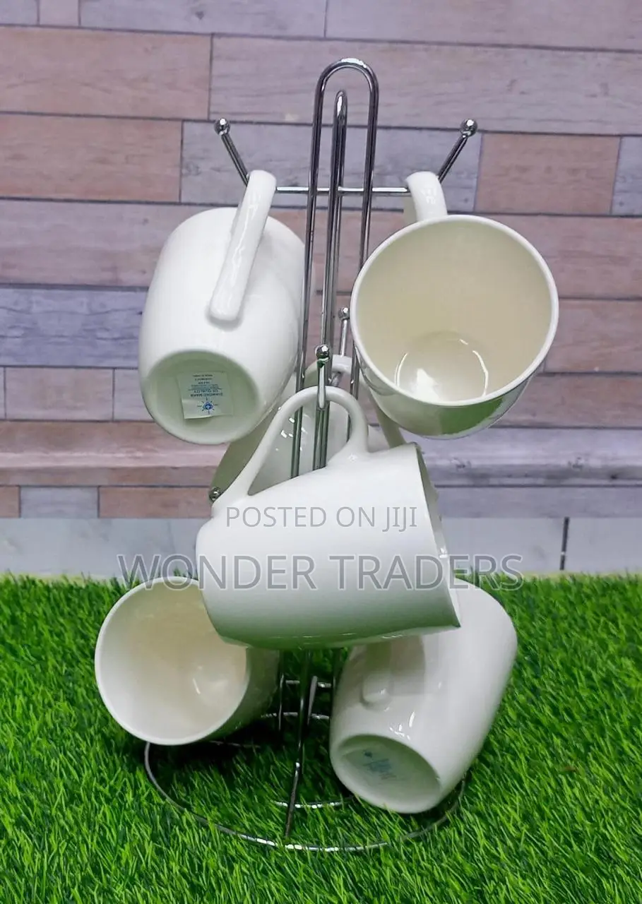 6 PCS Mugs White ,