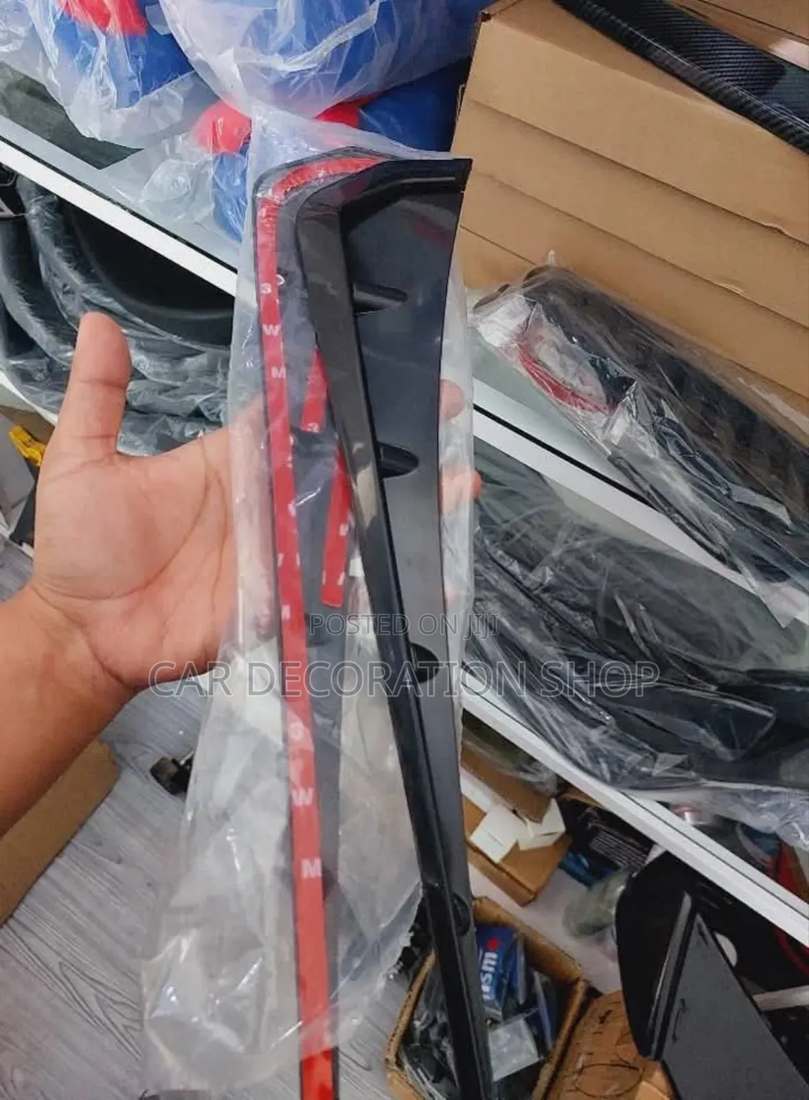 2pcs Car Door Side Body Gloss Black Long Leaf Vent