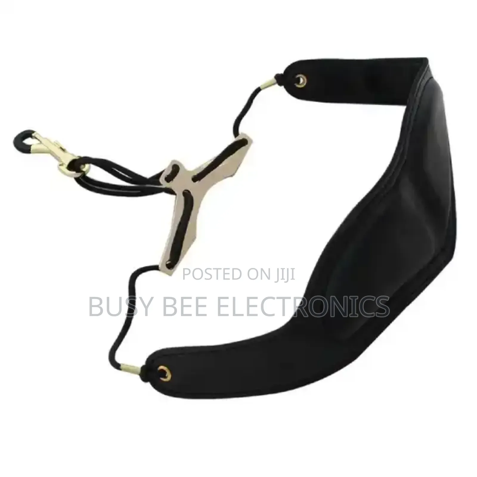 Saxophone Strap With Gold Metal Plate