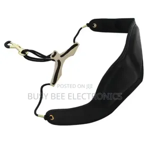 Saxophone Strap With Gold Metal Plate