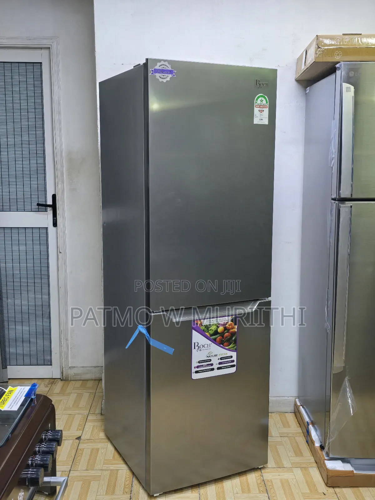 Fridge, Roch 350l Bottom Freezer Fridge RFR-400db-B