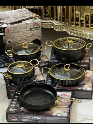9pcs Granite Cookware /Black White Cookware