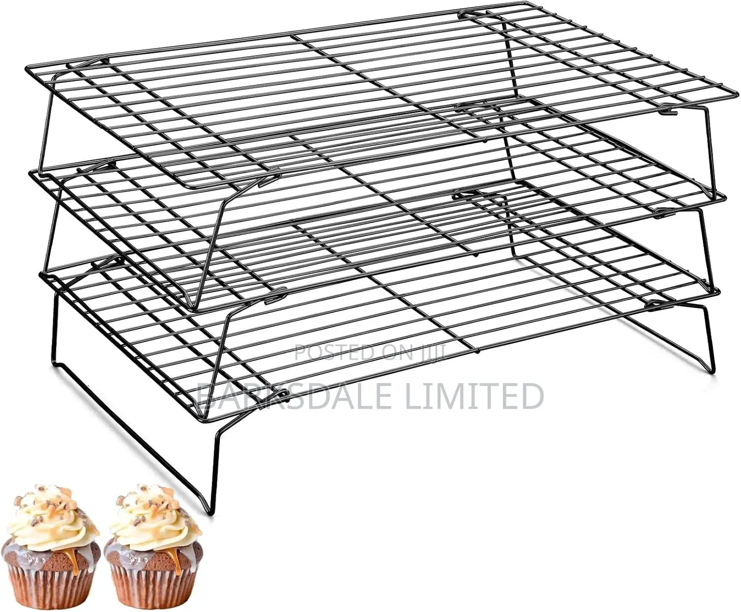 3 Pieces Stackable Cooling Rack Set, 16 X 10 Inch