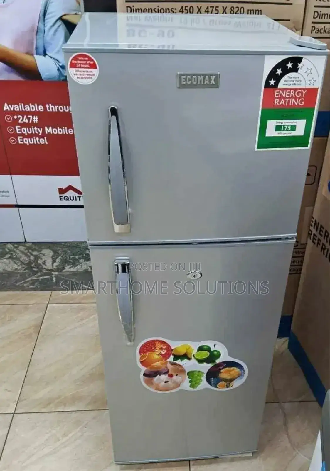 Ecomax 138 Litres Double Door Refrigerator With Handle