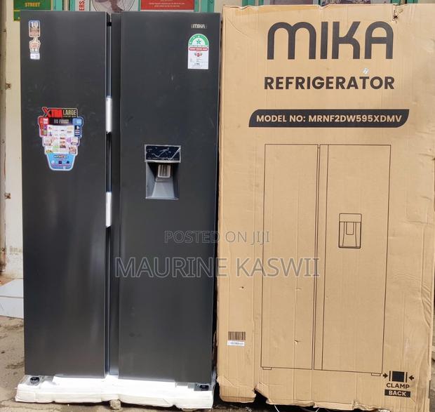 Mika 595 Liters Mrnf2dw595xdmv Side by Side Fridge,Black