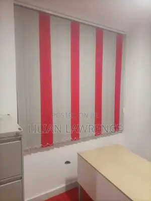 Grey and Red Blended Office Blinds