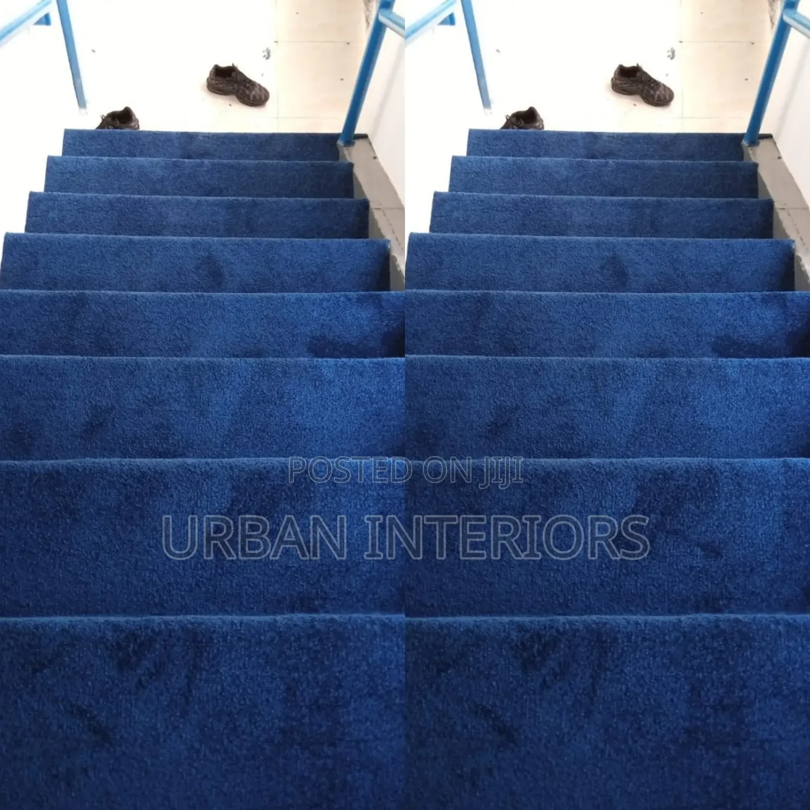 Navy Blue Wall to Wall Stair Carpets. Cosy and Fluffy