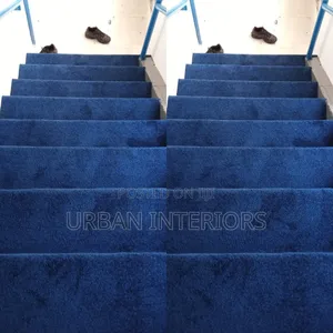 Navy Blue Wall to Wall Stair Carpets. Cosy and Fluffy