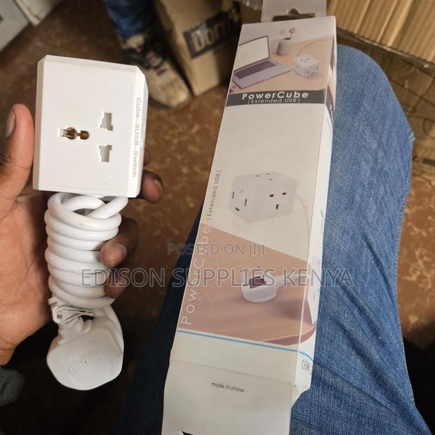 Extension Cables Cube 3 Usb Ports 4 Ways Multiplug Socket - thumbnail 2