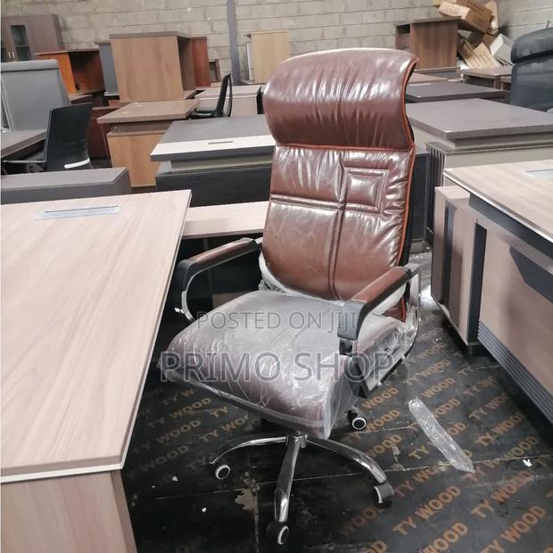 Executive Chair; Brown Executive Boss Chair - thumbnail 3