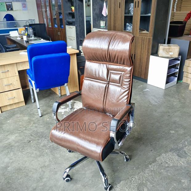Executive Chair; Brown Executive Boss Chair - thumbnail 5
