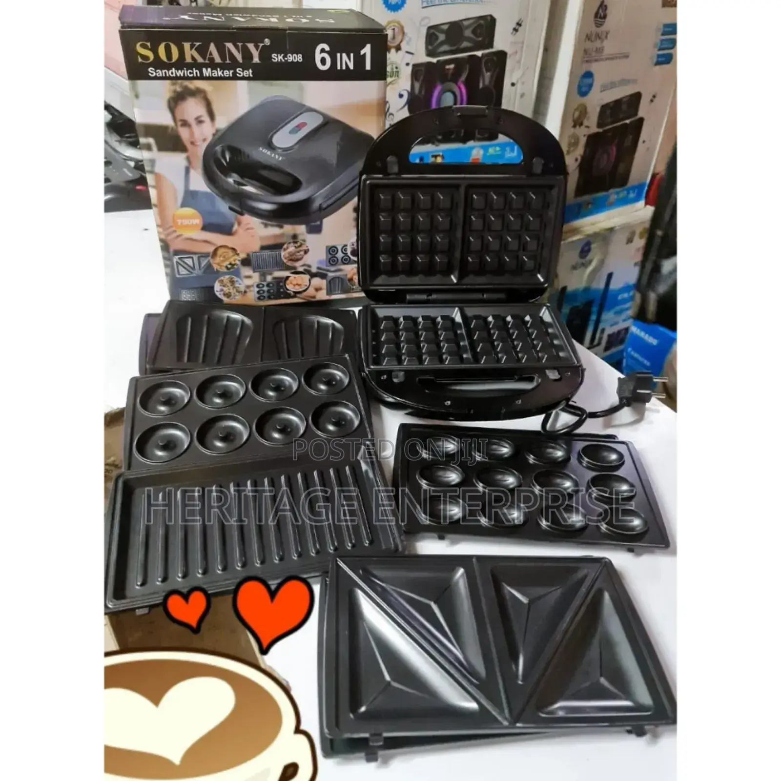 Sandwich Maker 6 in 1, Sokany Sandwich Maker