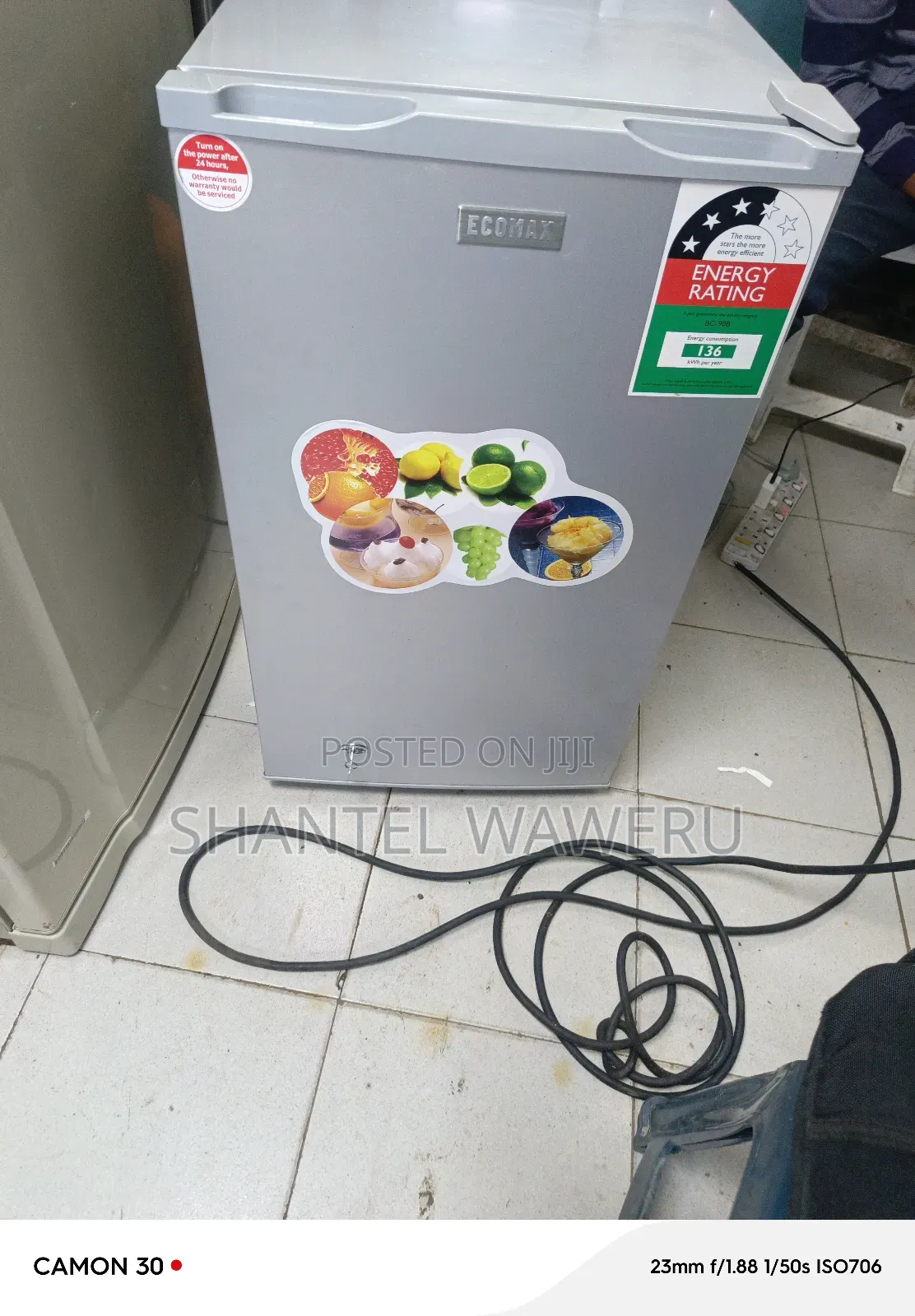 One Door Grey Fridge