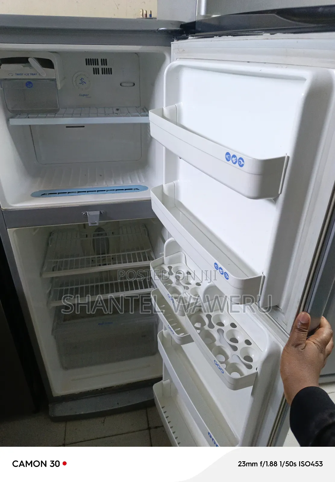 Lg Fridge With Black Handle