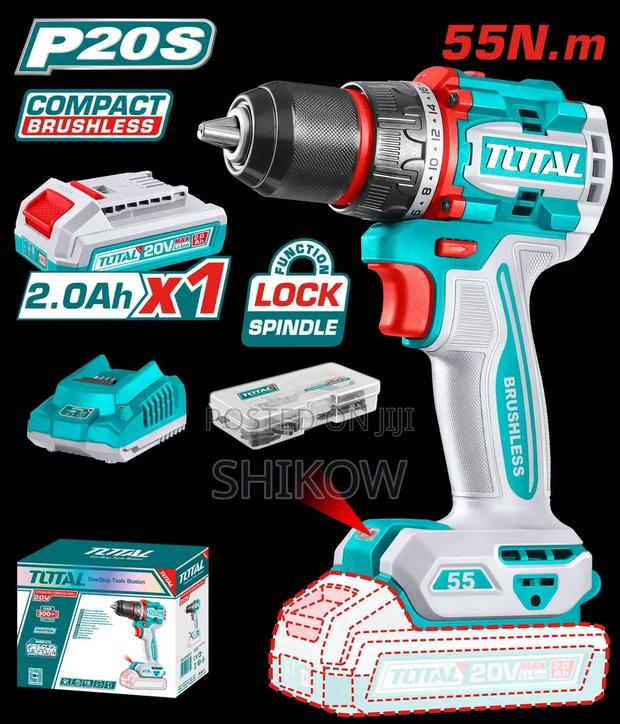 Total 20v Cordless Brushless Drill Tdli205582 - main view