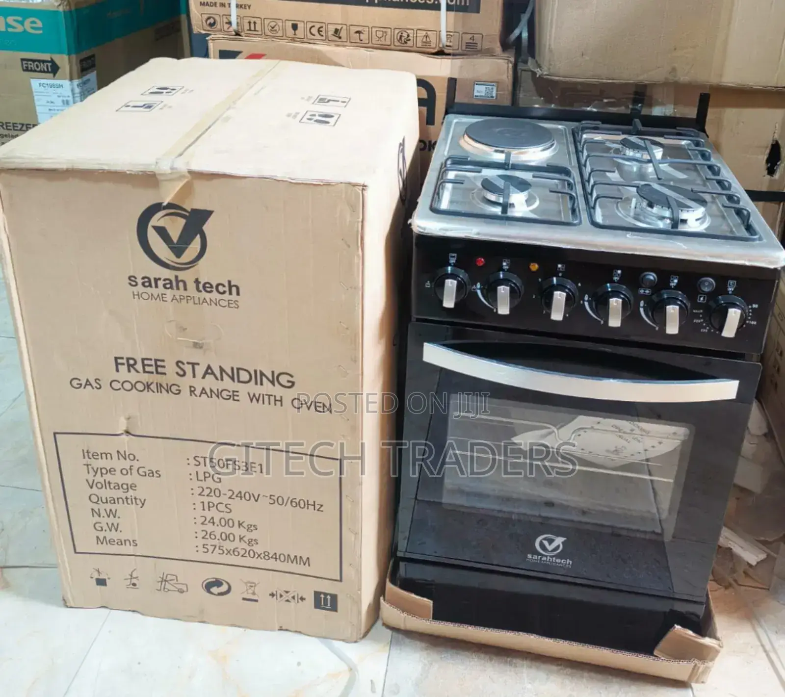 50*55 Sarahtech 3+1 Jet Standing Cooker