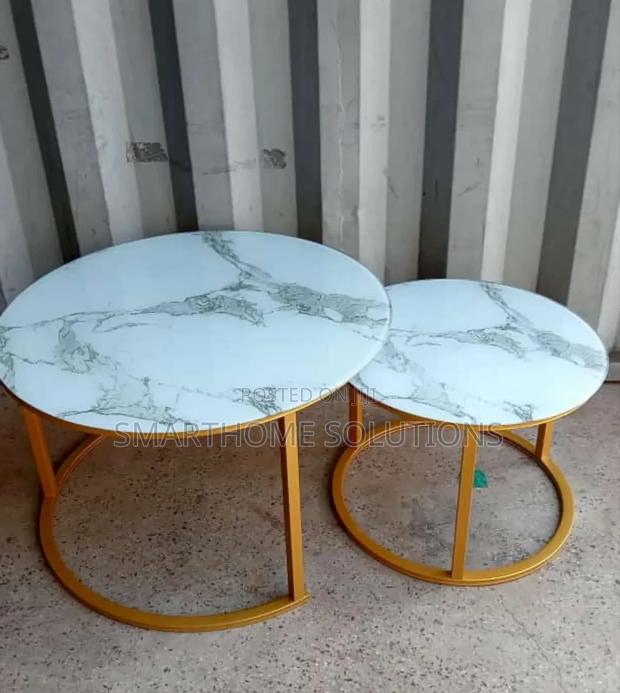 Pure Marble Nesting Table* 2 in-1 Table Glass With - main view