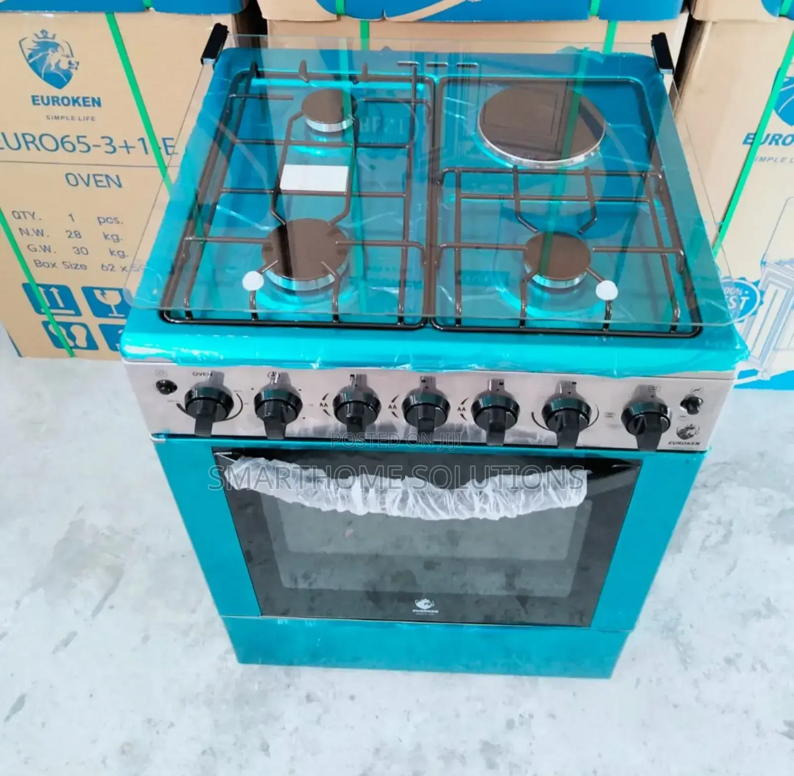 60*65 Euroken 3+1 Cooker With Electric Double Heater Oven