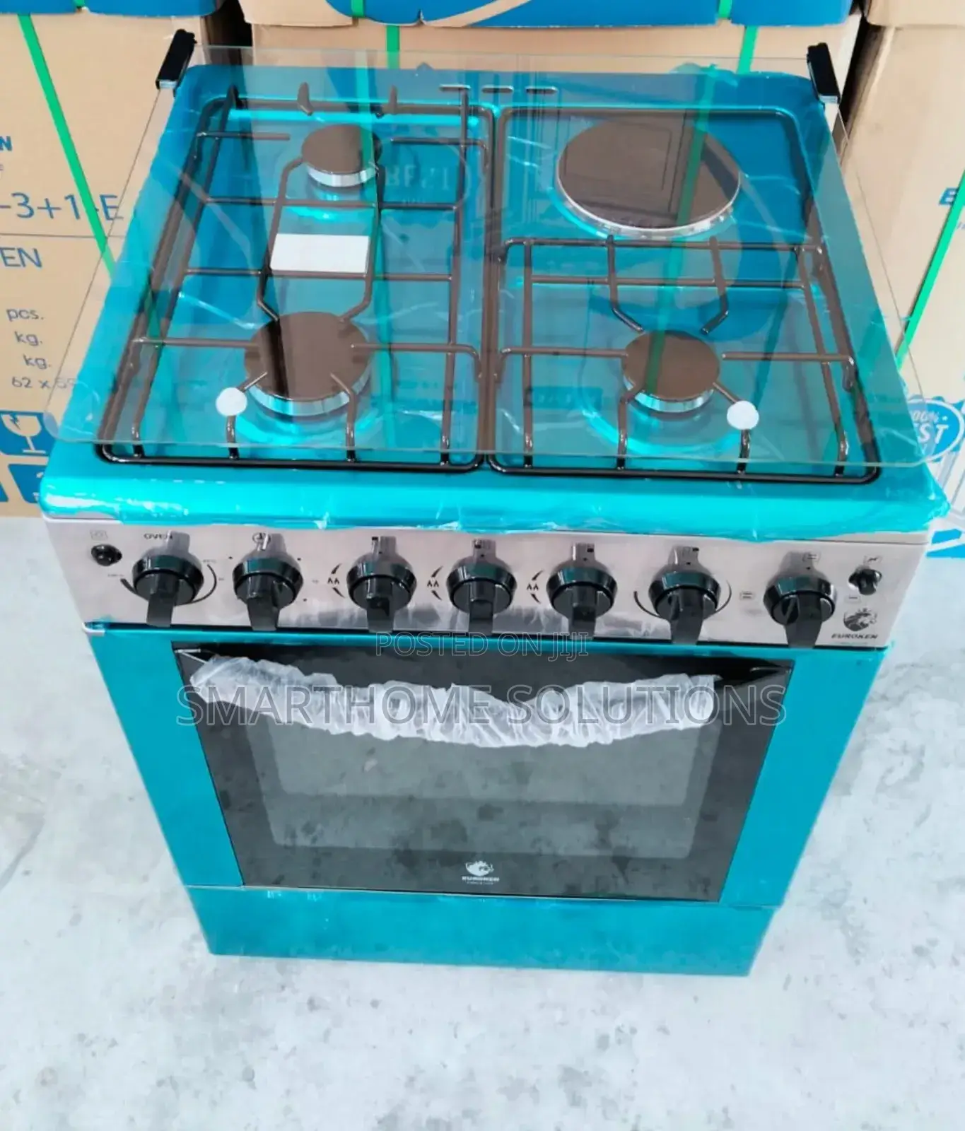 60*65 Euroken 3+1 Free Standing Cooker Auto Ignation