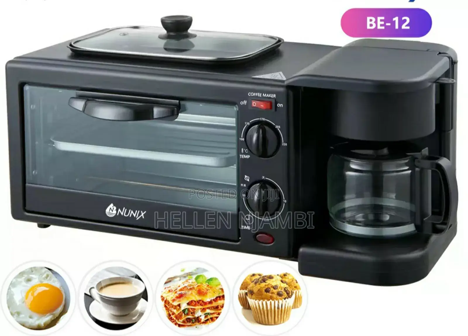 Breakfast Maker; Toaster,Oven, Coffee Maker Nunix 3in1