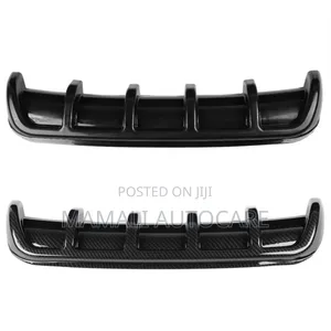 Universal Rear Bumper Diffuser Carbon Finish Black