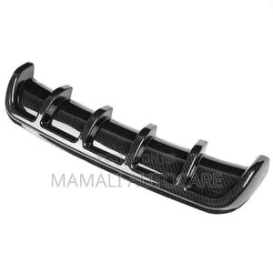 6 Fin Universal Sport Rear Bumper Diffuser – Carbon Finish