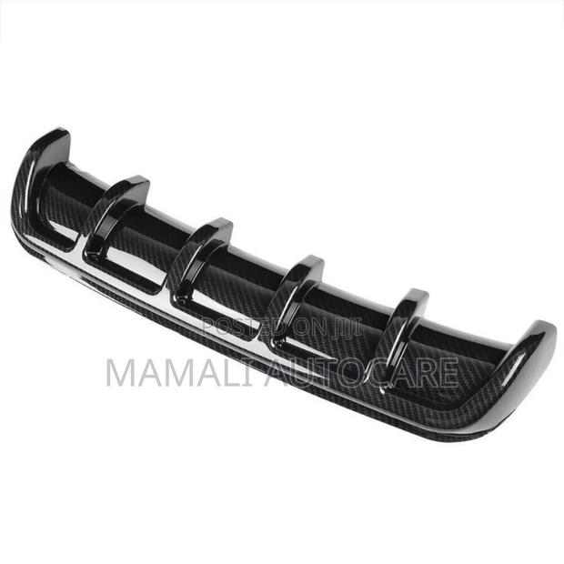 6 Fin Universal Sport Rear Bumper Diffuser – Carbon Finish